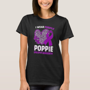 I Wear Purple For My Poppie Epilepsy Awareness Leo T-Shirt