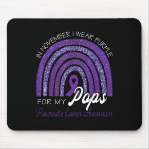 I Wear Purple For My Pops - Pancreatic Cancer Awar Mouse Mat