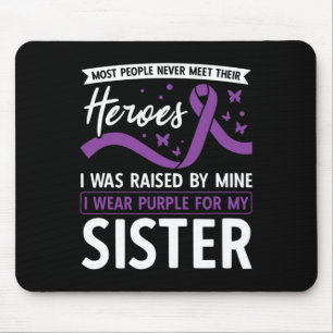 I Wear Purple For My Sister Heroes Pancreatic Canc Mouse Mat