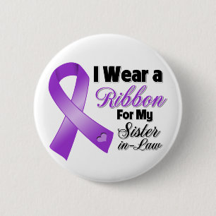 I Wear Purple For My Sister-in-Law 6 Cm Round Badge