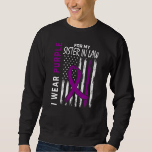I Wear Purple For My Sister In Law Epilepsy Awaren Sweatshirt