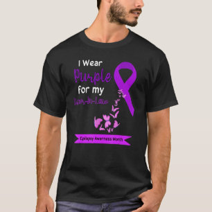 I Wear Purple For My Sister In Law Epilepsy Awaren T-Shirt