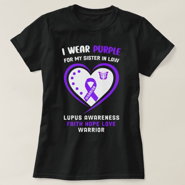  I wear Purple for my Sister in law   Lupus Awaren T-Shirt (Design Front)