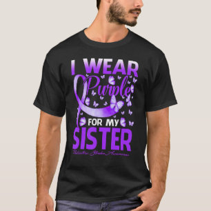 I Wear Purple For My Sister Paediatrics Stroke Awa T-Shirt