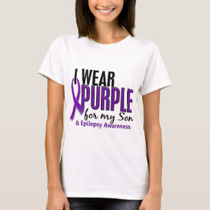 I Wear Purple For My Son 10 Epilepsy T-Shirt
