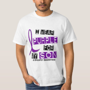 I Wear Purple For My Son 37 Epilepsy T-Shirt