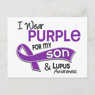 I Wear Purple For My Son 42 Lupus Postcard