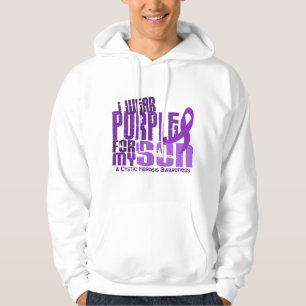 I Wear Purple For My Son 6.4 Cystic Fibrosis Hoodie