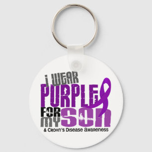 I Wear Purple For My Son 6 Crohn’s Disease Key Ring