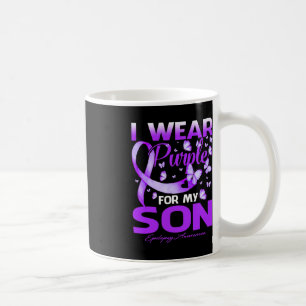 I Wear Purple For My Son Epilepsy Awareness Coffee Mug