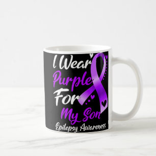 I Wear Purple For My Son Epilepsy Awareness Gifts  Coffee Mug