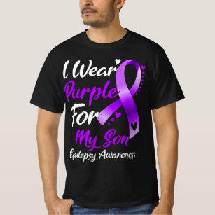 I Wear Purple For My Son Epilepsy Awareness Gifts  T-Shirt