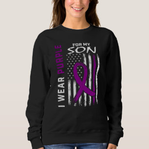 I Wear Purple For My Son Epilepsy Awareness Usa Fl Sweatshirt