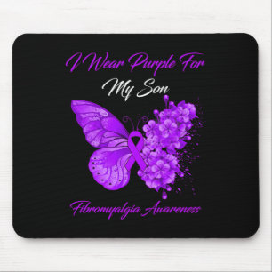 I Wear Purple For My Son Fibromyalgia Awareness Mouse Mat