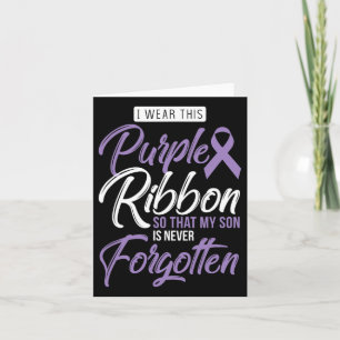 I Wear Purple For My Son International Awareness O Card
