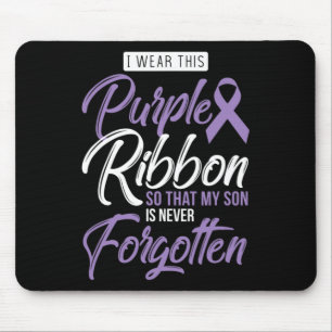 I Wear Purple For My Son International Awareness O Mouse Mat