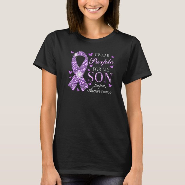 I Wear Purple For My Son Lupus Awareness Month T-Shirt (Front)