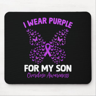 I Wear Purple For My Son Overdose Awareness Butter Mouse Mat