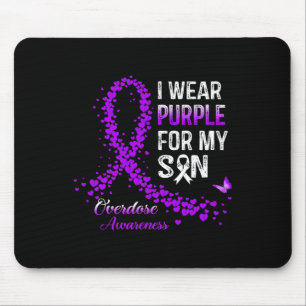 I Wear Purple For My Son Overdose Awareness Purple Mouse Mat