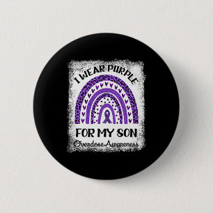 I Wear Purple For My Son Overdose Awareness Retro 6 Cm Round Badge