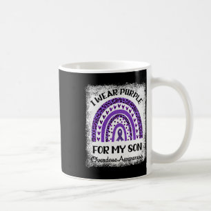 I Wear Purple For My Son Overdose Awareness Retro Coffee Mug