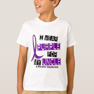 I Wear Purple For My Uncle 37 Epilepsy T-Shirt