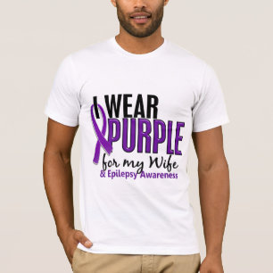I Wear Purple For My Wife 10 Epilepsy T-Shirt