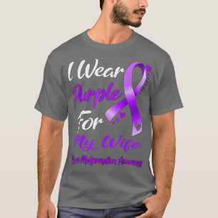 I Wear Purple For MY WIFE Chiari Malformation Awar T-Shirt