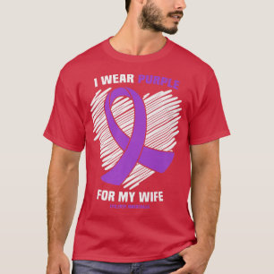 I Wear Purple For My Wife Epilepsy Awareness T-Shirt