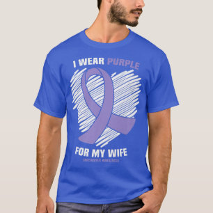 I Wear Purple For My Wife Sarcoidosis Awareness T-Shirt