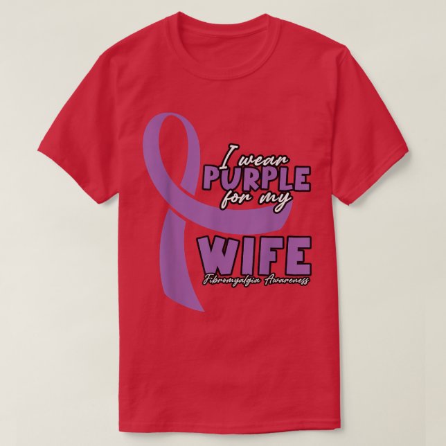 I Wear Purple For My Wife  T-Shirt (Design Front)