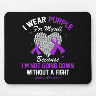 I Wear Purple For Myself Lupus Awareness Heart Pur Mouse Mat