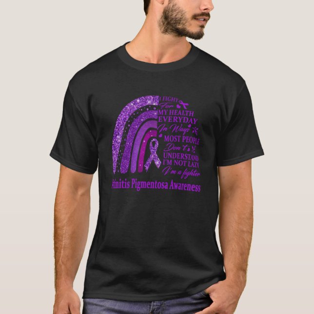 I Wear Purple For Retinitis Pigmentosa Awareness W T-Shirt (Front)