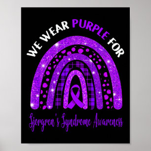I Wear Purple For Sickle Cell Anaemia Awareness Cu Poster