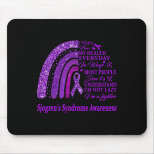 I Wear Purple For Sjogren's Syndrome Awareness War Mouse Mat