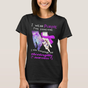 I Wear Purple For Someone Meningitis Awareness T-Shirt