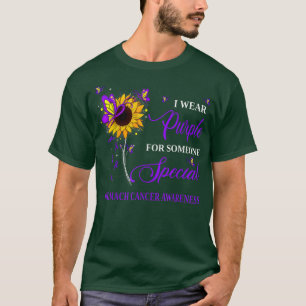 I Wear Purple For Stomach Cancer Awareness Sunflow T-Shirt