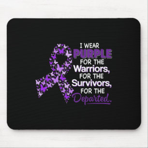 I Wear Purple For The Warriors Butterfly Overdose  Mouse Mat
