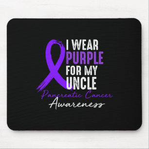 I Wear Purple For UNCLE Pancreatic Cancer Awarenes Mouse Mat
