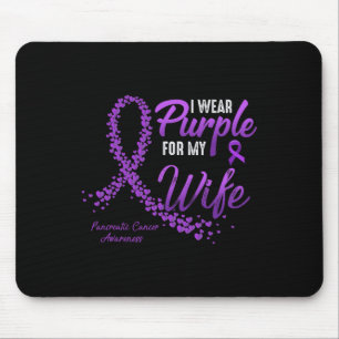 I Wear Purple For WIFE Pancreatic Cancer Awareness Mouse Mat