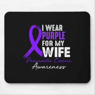 I Wear Purple For WIFE Pancreatic Cancer Awareness Mouse Mat