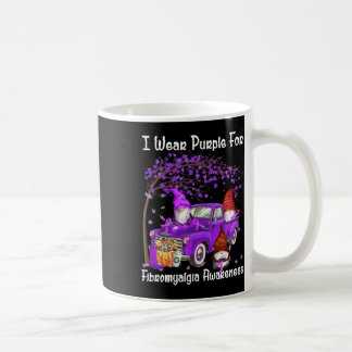 I Wear Purple Gnomie Truck For Fibromyalgia Awaren Coffee Mug