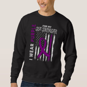 I Wear Purple Great Granddaughter Epilepsy Awarene Sweatshirt