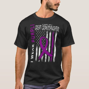 I Wear Purple Great Granddaughter Epilepsy Awarene T-Shirt