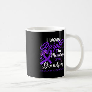 I Wear Purple In Memory For My Grandson Overdose A Coffee Mug