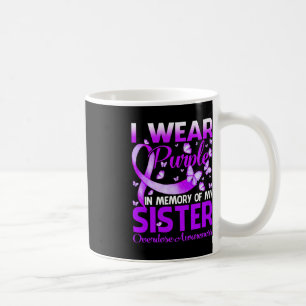I Wear Purple In Memory For My Sister Overdose Awa Coffee Mug