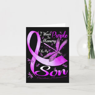 I Wear Purple In Memory For My Son Overdose Awaren Card
