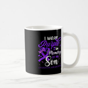 I Wear Purple In Memory For My Son Overdose Awaren Coffee Mug