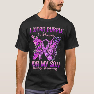 I Wear Purple In Memory For My Son Overdose Awaren T-Shirt