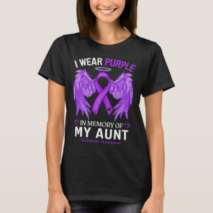 I Wear Purple In Memory Of Aunt Heimerheimer Aware T-Shirt